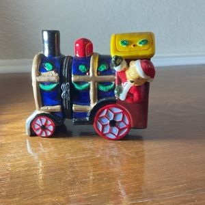 Trinket Box Christmas Train Jewelry Box Ceramic Sturdy Hinged